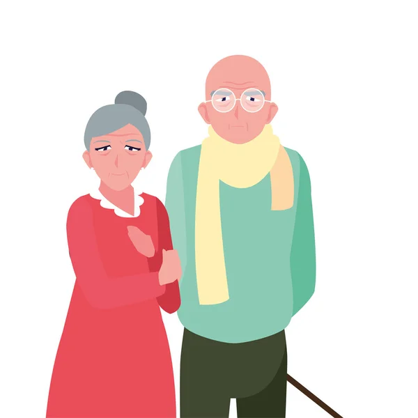 Glückliche Großeltern Tag flache Gestaltung — Stockvektor
