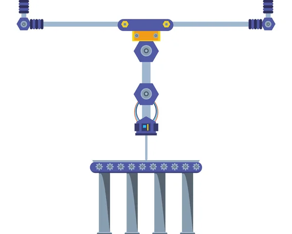 Roboterhand Industrietechnologie Vektor-Illustration — Stockvektor
