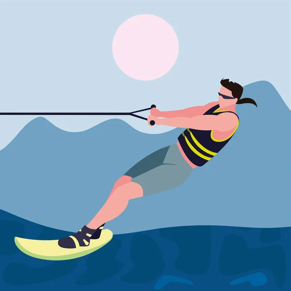 Personas deporte extremo y estilo de vida — Vector de stock