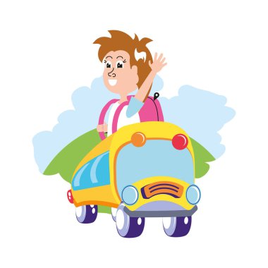 otobüs taşımacılığında çanta eğitimi ile küçük öğrenci kız