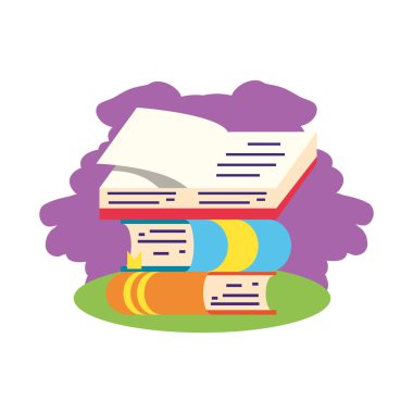 ders kitapları kümesi izole simge sağlar