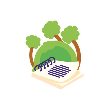 ağaç bitkileri doğa ile defter okul