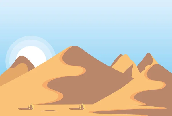 Deserto paisagem cena natureza ícone — Vetor de Stock
