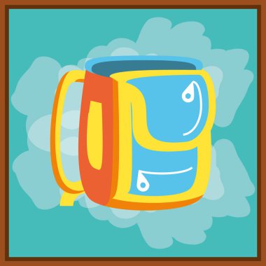 okul çantası ikonu izole edilmiş