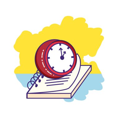 dizüstü bilgisayar okul kaynağı ile zaman saati izlemek