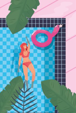 kadın yaz zaman tatil tasarım