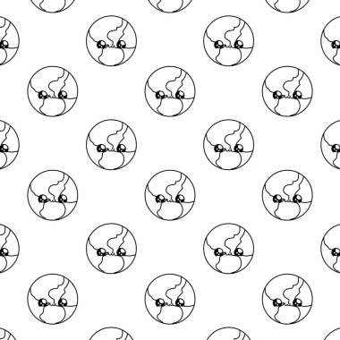 dünya gezegenlerin desen dünya kawaii tarzı