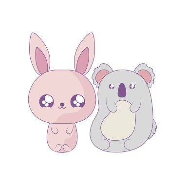 tavşan hayvanlar bebek kawaii tarzı ile sevimli koala