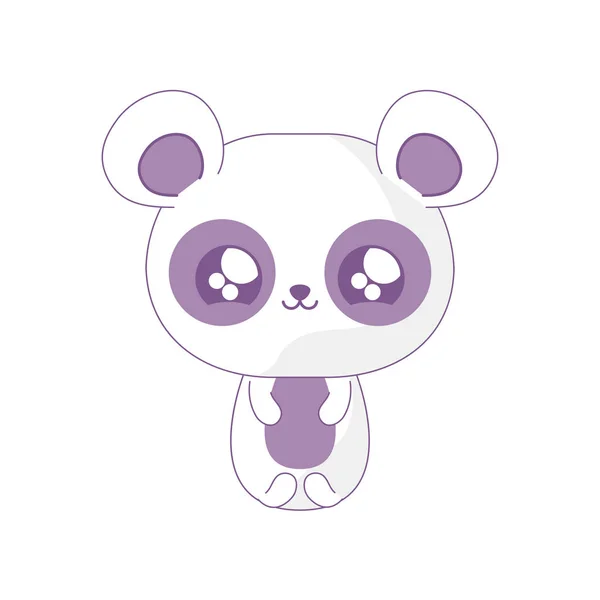 Oso panda bebé animal kawaii estilo — Archivo Imágenes Vectoriales