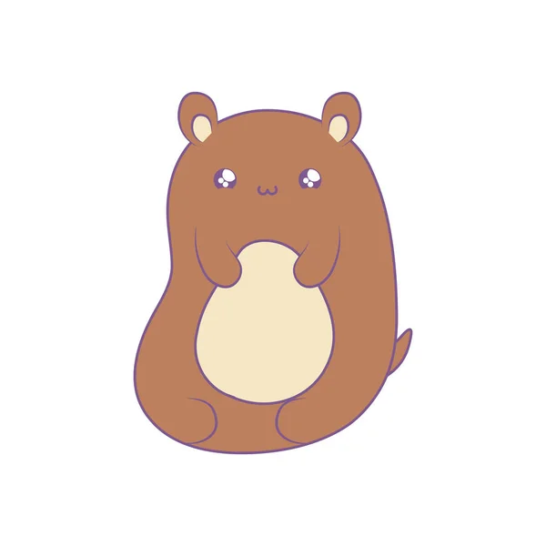 Cute bear baby animal kawaii style — Stock Vector