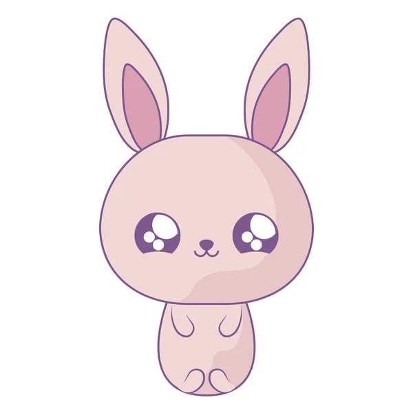 Kawaii królik ładny styl zwierzę — Wektor stockowy