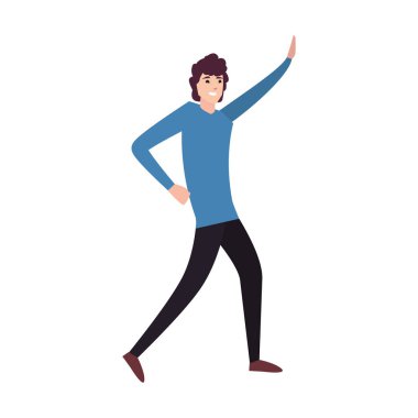 beyaz arka plan üzerinde adam mutlu gençler