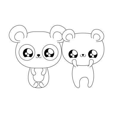 sevimli ayılar bebek hayvanlar kawaii tarzı