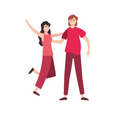 erkek ve kadın mutlu gençler