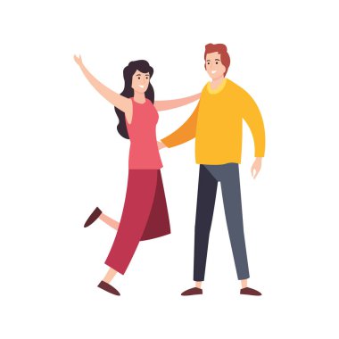 erkek ve kadın mutlu gençler