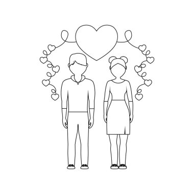 kalpleri dekorasyon ile genç çift severler