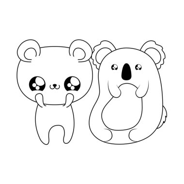 koala bebek hayvanlar kawaii tarzı ile sevimli ayı