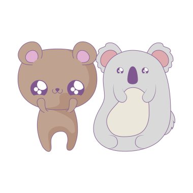 koala bebek hayvanlar kawaii tarzı ile sevimli ayı
