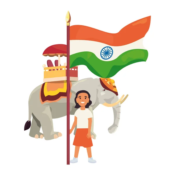Índia feliz independência dia ilustração vetor — Vetor de Stock
