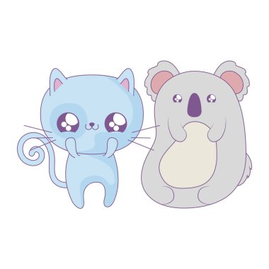koala bebek hayvanlar kawaii tarzı ile sevimli kedi
