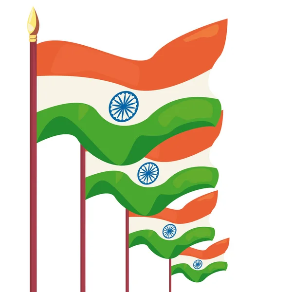 Indiai boldog függetlenség napja vektor ilustration — Stock Vector