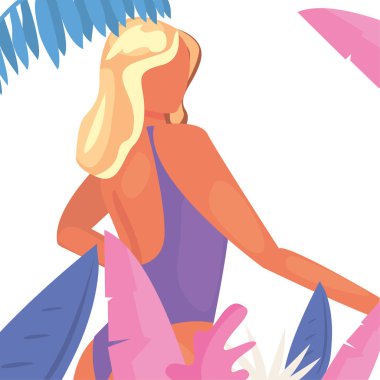 kadın yaz zaman tatil tasarım