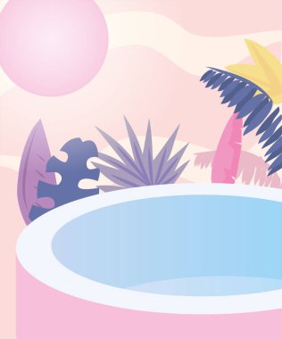 yaz tatili tasarım düz