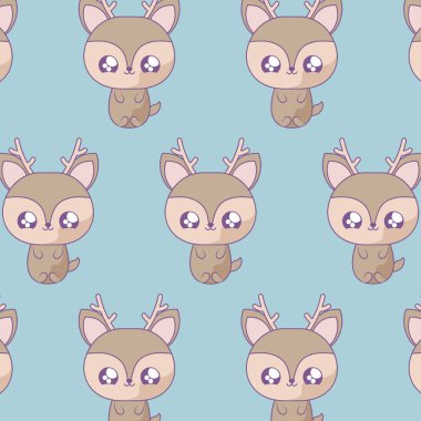 sevimli reindeer bebek hayvan kawaii tarzı desen