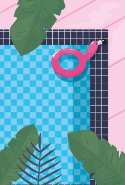 yaz tatili tasarım düz