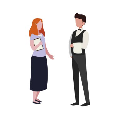 profesyonel işçi karakterleri çift