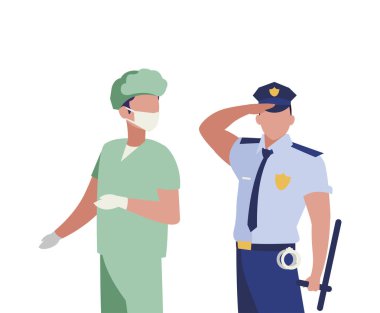 profesyonel işçi karakterleri çift