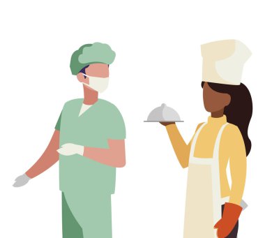 profesyonel işçi karakterleri çift