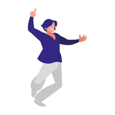 Genç dansçı disko tarzı karakter