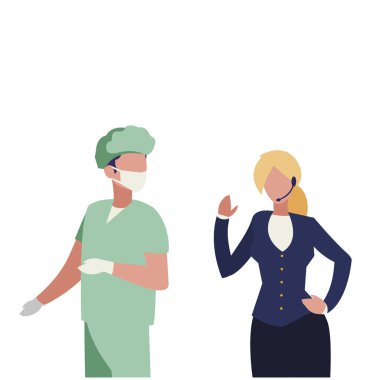 profesyonel işçi karakterleri çift