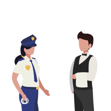 profesyonel işçi karakterleri çift