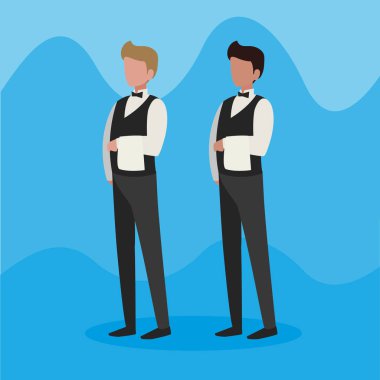 profesyonel işçi karakterleri çift