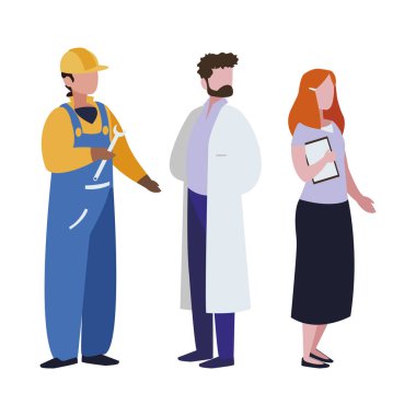 profesyonel işçi karakter grubu