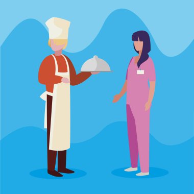 profesyonel işçi karakterleri çift