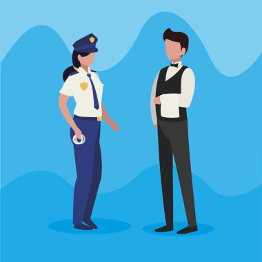profesyonel işçi karakterleri çift