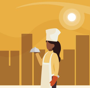 Şef kadın çalışan avatar karakter