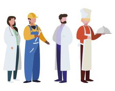 profesyonel işçi karakter grubu