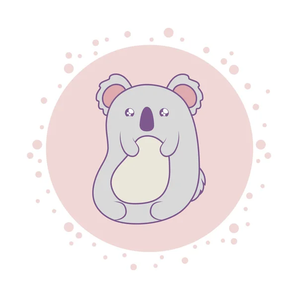 Niedliche Koala Baby Tier kawaii Stil — Stockvektor