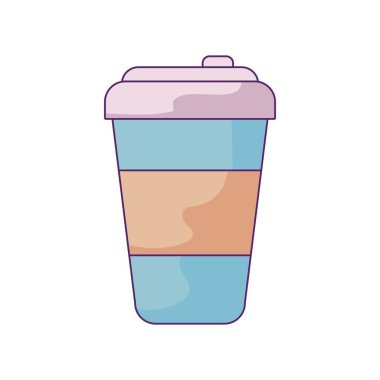 konteyner içecek kahve izole simgesi