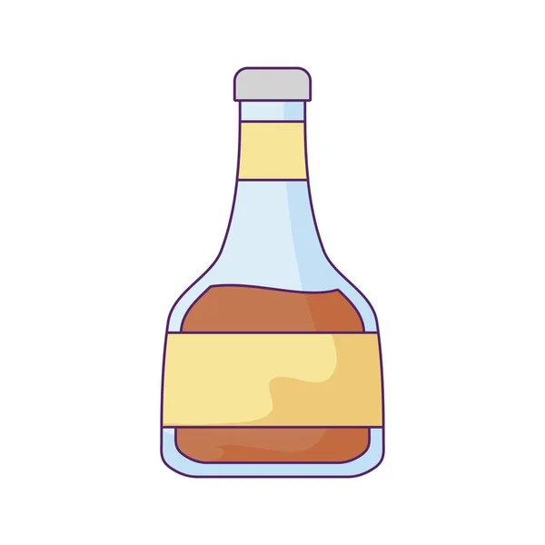 Delicious bottle of honey isolated icon — Stock Vector