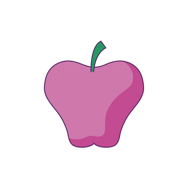 신선한 사과 과일 고립 된 아이콘 — 스톡 벡터