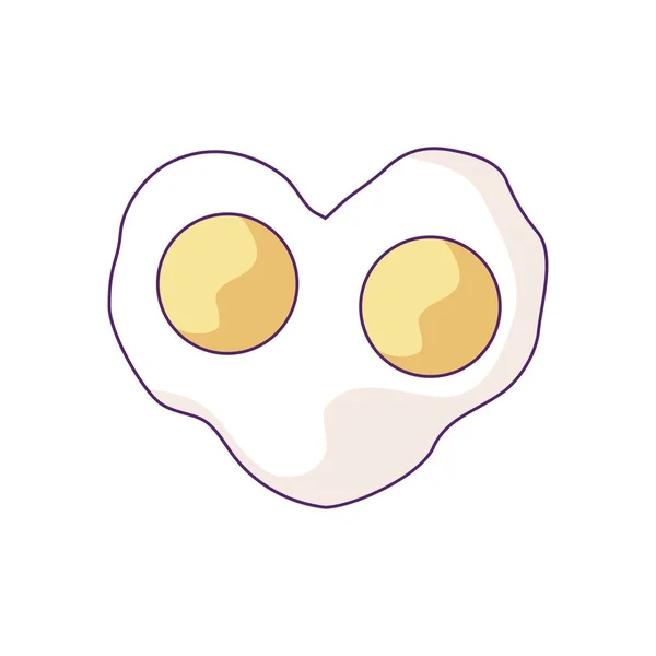 Deliciosos huevos fritos icono aislado — Vector de stock