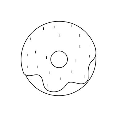taze ve lezzetli donut izole simgesi