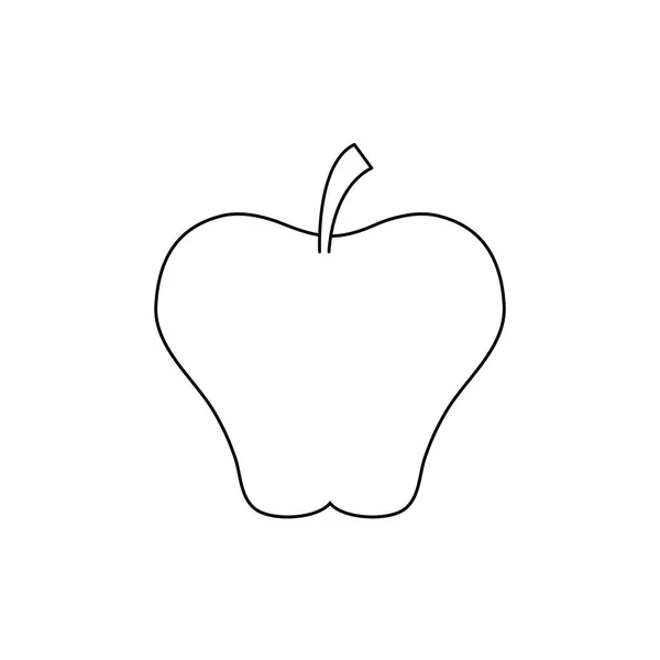 Frisches Apfelobst isoliert Symbol — Stockvektor