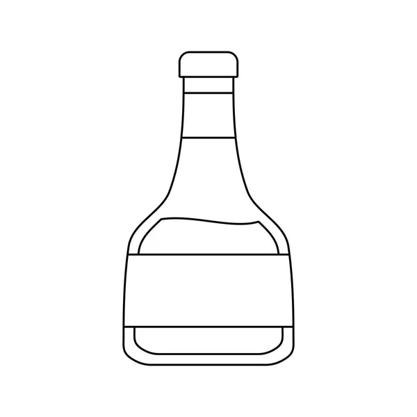 Délicieuse bouteille de miel icône isolée — Image vectorielle