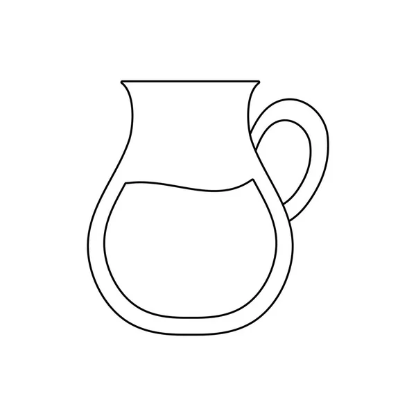 Tetera cocina tradicional aislado icono — Vector de stock